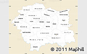 Classic Style Simple Map of Malopolske, single color outside