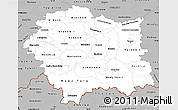 Gray Simple Map of Malopolske