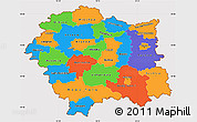 Political Simple Map of Malopolske, cropped outside