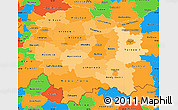 Political Shades Simple Map of Malopolske, political outside