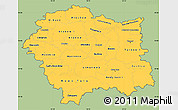 Savanna Style Simple Map of Malopolske, cropped outside