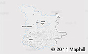 Silver Style 3D Map of Tarnow I, single color outside