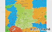 Physical Map of Tarnow I, political outside