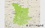 Physical Map of Tarnow I, shaded relief outside
