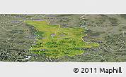 Satellite Panoramic Map of Tarnow I, semi-desaturated