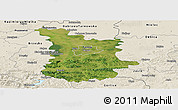 Satellite Panoramic Map of Tarnow I, shaded relief outside