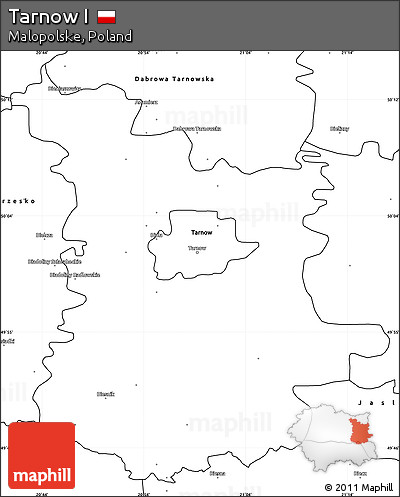 Blank Simple Map of Tarnow I