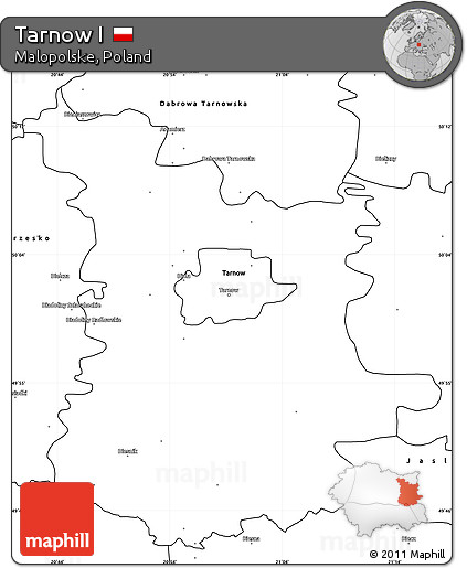Blank Simple Map of Tarnow I