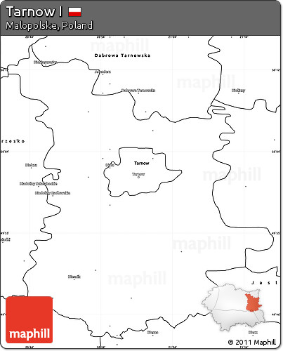 Blank Simple Map of Tarnow I