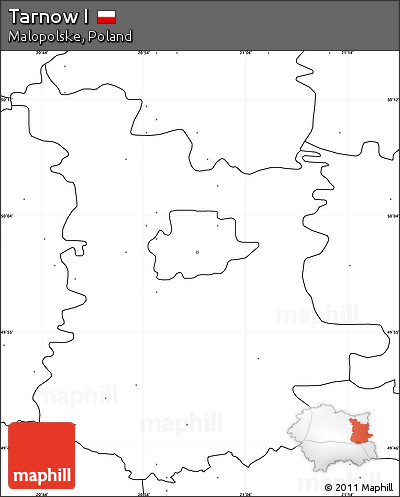 Blank Simple Map of Tarnow I, no labels