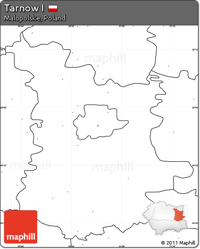 Blank Simple Map of Tarnow I, no labels