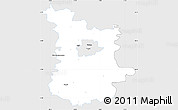 Silver Style Simple Map of Tarnow I, single color outside