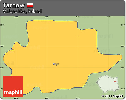 Savanna Style Simple Map of Tarnow, cropped outside