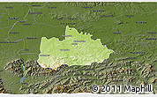 Physical 3D Map of Wadowice, darken