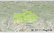 Physical 3D Map of Wadowice, semi-desaturated
