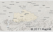 Shaded Relief 3D Map of Wadowice, semi-desaturated