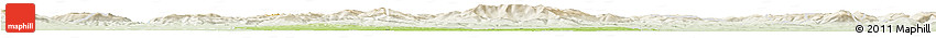 Physical Horizon Map of Wadowice, lighten