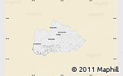 Classic Style Map of Wadowice, single color outside