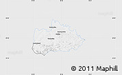Silver Style Map of Wadowice, single color outside