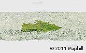 Satellite Panoramic Map of Wadowice, lighten