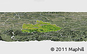 Satellite Panoramic Map of Wadowice, semi-desaturated