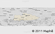 Shaded Relief Panoramic Map of Wadowice, desaturated