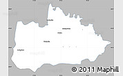 Gray Simple Map of Wadowice, single color outside