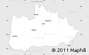 Silver Style Simple Map of Wadowice