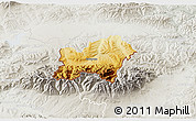 Physical 3D Map of Zakopane, lighten, semi-desaturated
