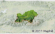 Satellite 3D Map of Zakopane, lighten