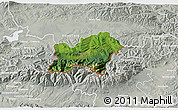 Satellite 3D Map of Zakopane, lighten, semi-desaturated