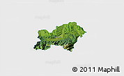 Satellite 3D Map of Zakopane, single color outside
