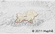 Shaded Relief 3D Map of Zakopane, lighten, desaturated