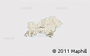 Shaded Relief 3D Map of Zakopane, single color outside
