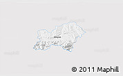 Silver Style 3D Map of Zakopane, single color outside