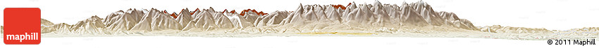 Physical Horizon Map of Zakopane, lighten