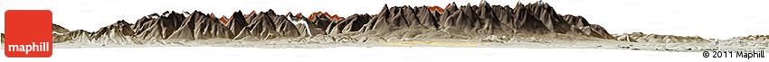 Physical Horizon Map of Zakopane, semi-desaturated