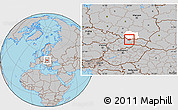 Gray Location Map of Zakopane, highlighted parent region