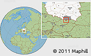 Savanna Style Location Map of Zakopane, highlighted country, highlighted parent region
