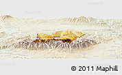 Physical Panoramic Map of Zakopane, lighten