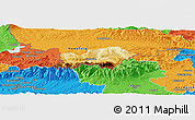 Physical Panoramic Map of Zakopane, political outside