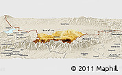 Physical Panoramic Map of Zakopane, shaded relief outside