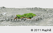 Satellite Panoramic Map of Zakopane, lighten, semi-desaturated