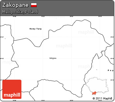 Blank Simple Map of Zakopane