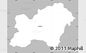 Gray Simple Map of Zakopane, single color outside
