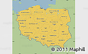 Savanna Style Map of Poland, single color outside