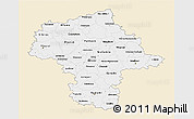 Classic Style 3D Map of Mazowieckie, single color outside