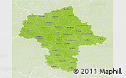 Physical 3D Map of Mazowieckie, lighten