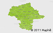 Physical 3D Map of Mazowieckie, single color outside