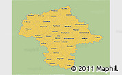 Savanna Style 3D Map of Mazowieckie, single color outside
